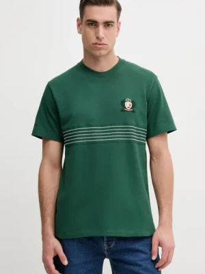 Lacoste t-shirt bawełniany męski z aplikacją TH0025