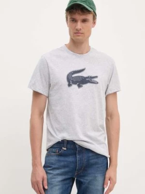 Lacoste t-shirt Koszulka Lacoste Tee-shirt TH2042 MNC męski kolor szary z nadrukiem