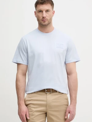 Lacoste T-shirt męski bawełniany niebieski