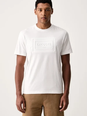 Lacoste T-shirt męski bawełniany biały