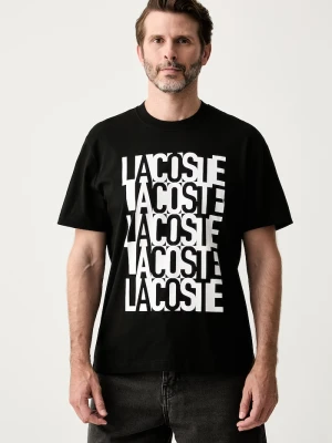Lacoste T-shirt męski bawełniany czarny