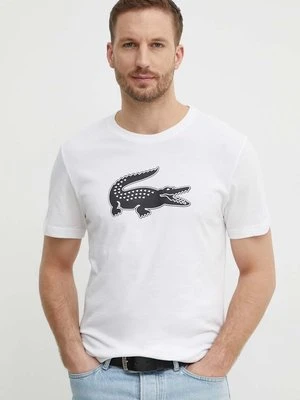 Lacoste t-shirt męski kolor beżowy