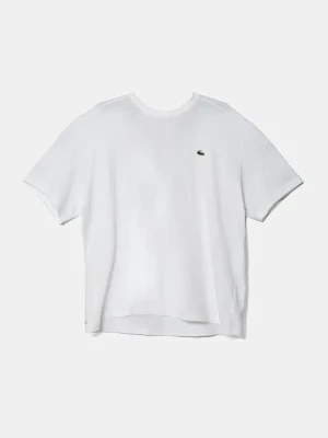 Lacoste t-shirt męski kolor beżowy gładki