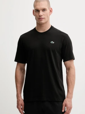 Lacoste t-shirt męski kolor czarny gładki