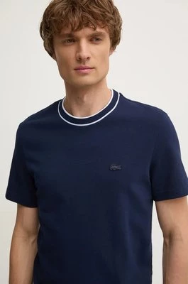 Lacoste t-shirt męski kolor granatowy gładki TH8174