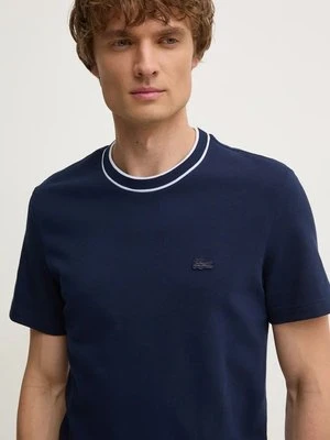 Lacoste t-shirt męski kolor granatowy gładki TH8174