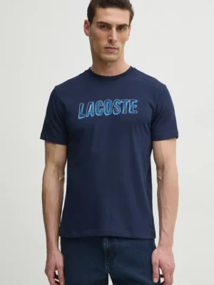 Lacoste t-shirt męski kolor granatowy z nadrukiem TH8916