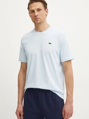 Lacoste t-shirt męski kolor niebieski gładki