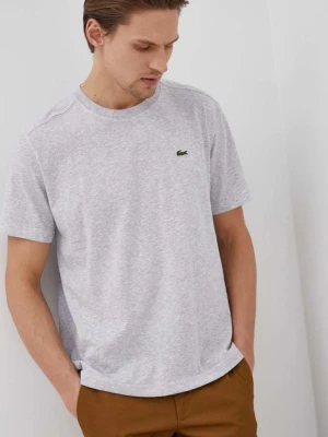 Lacoste t-shirt męski kolor szary gładki
