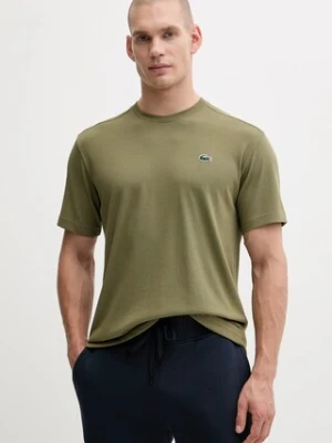 Lacoste t-shirt męski kolor zielony gładki
