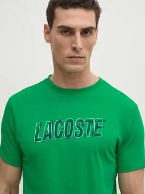 Lacoste t-shirt męski kolor zielony z nadrukiem TH8916