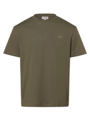 Lacoste T-shirt męski Mężczyźni Bawełna zielony jednolity,