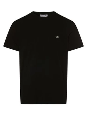 Lacoste T-shirt męski Mężczyźni Dżersej czarny jednolity,