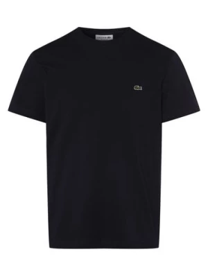 Lacoste T-shirt męski Mężczyźni Dżersej niebieski jednolity,