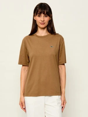 Lacoste T-shirt | Relaxed fit brązowy
