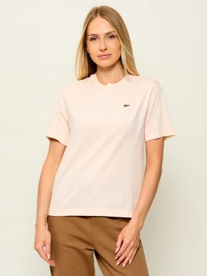 Lacoste T-shirt | Relaxed fit brzoskwiniowy