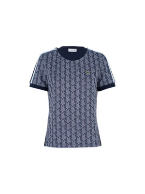 Lacoste T-Shirt TF3244 Granatowy Slim Fit