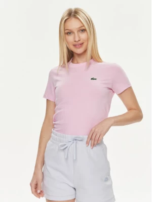 Lacoste T-Shirt TF9246 Różowy Regular Fit