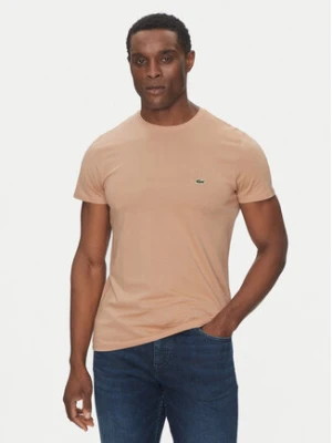 Lacoste T-Shirt TH6709 Beżowy Regular Fit