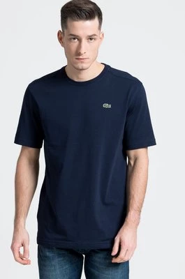 Lacoste t-shirt męski kolor granatowy gładki