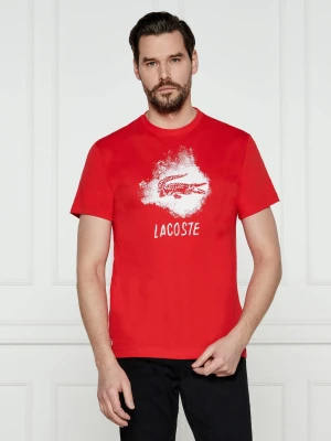 Lacoste T-shirt Ultra Dry Graphic | Regular Fit czerwony