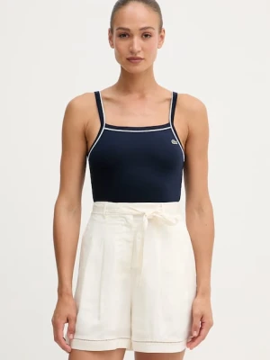 Lacoste top damski z bawełną