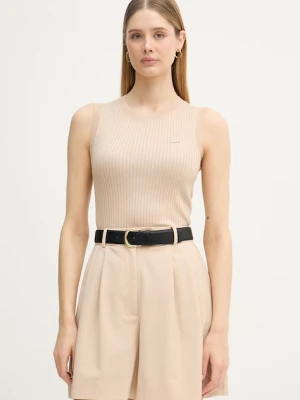 Lacoste top swetrowy damski lniany