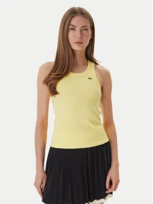 Lacoste Top TF5388 Żółty Slim Fit