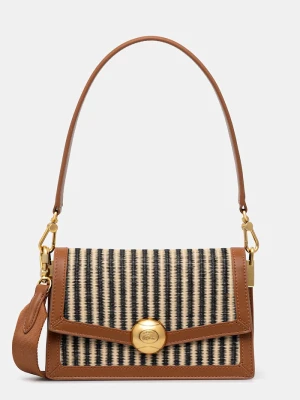 Lacoste torebka crossbody damska pleciona beżowy