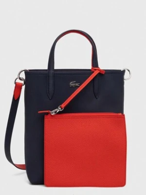 Lacoste torebka dwustronna kolor granatowy