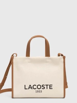Lacoste torebka kolor beżowy