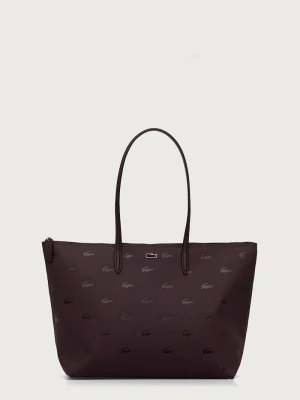 Lacoste torebka shopper damska bordowy