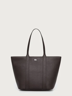 Lacoste torebka shopper damska z imitacji skóry brązowy