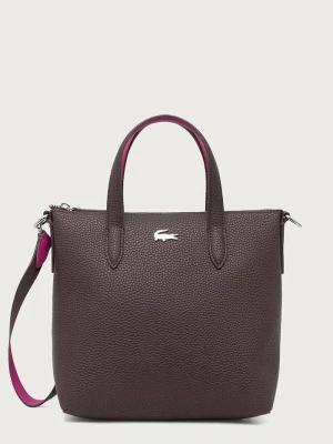 Lacoste torebka tote damska z imitacji skóry bordowy