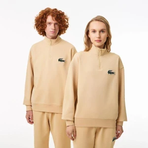 Lacoste unisex bluza z bawełny organicznej ze stójką i zamkiem błyskawicznym