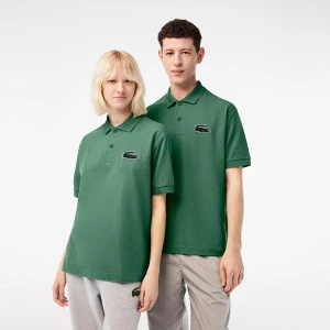 Lacoste Unisex Classic Fit Kısa Kollu Polo Yaka Yeşil Polo