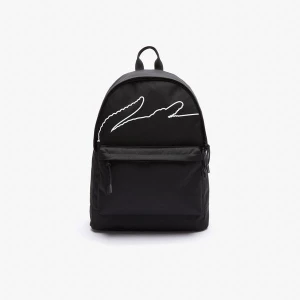 Lacoste Unisex L!VE x Minecraft Materiałowy plecak z nadrukiem krokodyla