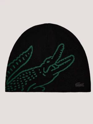 Lacoste Wełniana czapka czarny