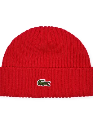 Lacoste Wełniana czapka czerwony