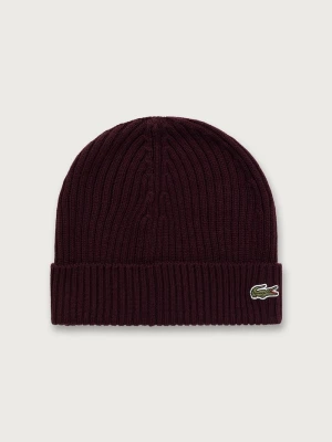 Lacoste czapka wełniana bordowy