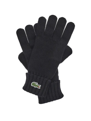 Lacoste Wełniane rękawiczki czarny
