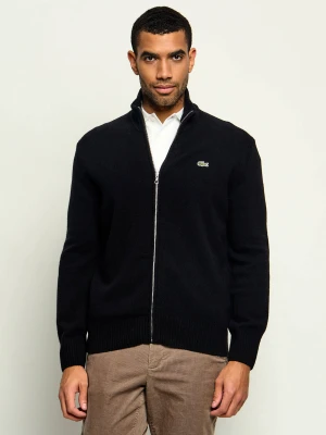 Lacoste Wełniany sweter | Classic fit czarny