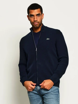 Lacoste Wełniany sweter | Classic fit granatowy
