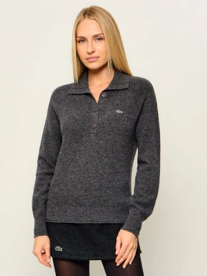 Lacoste Wełniany sweter | Regular Fit grafitowy