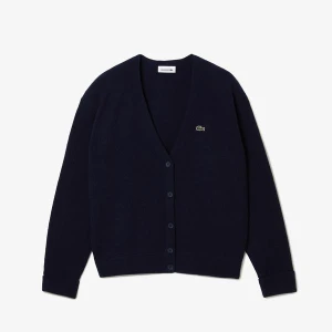 Lacoste Women's  V-Neck Wool Cardigan