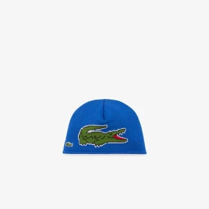 Lacoste Wool Beanie with Large Crocodile
