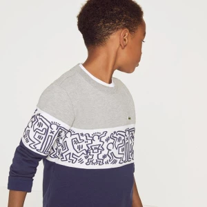 Lacoste X Keith Haring Bluza z polaru z nadrukiem dla chłopców z wycięciem pod szyją