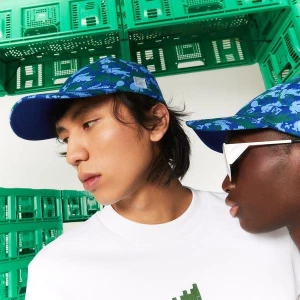 Lacoste X Minecraft Unisex Desenli Mavi Şapka