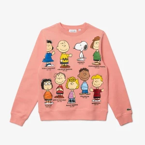 Lacoste x Peanuts Damska bluza z organicznej bawełniany z okrągłym dekoltem,