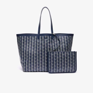 Lacoste Zely Coated Canvas Monogram Large Tote